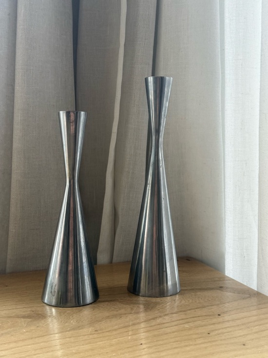 IKEA Other - Vintage IKEA Erika Pekkari Candlesticks Set Modern Sculptural Metal